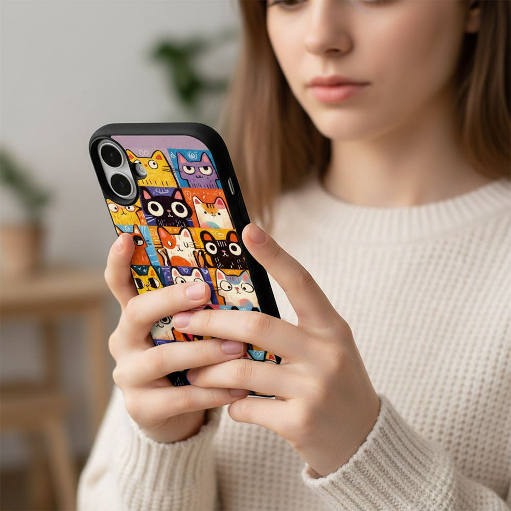 Coque iPhone 17 Chat kawaii